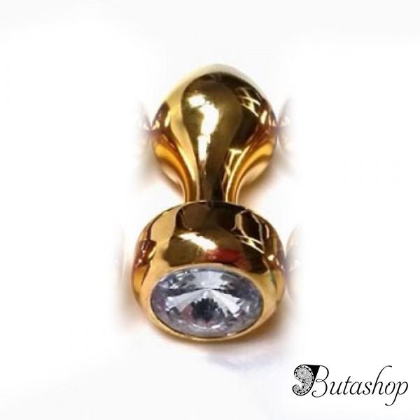 Золотистая анальная игрушка - www.butashop.com