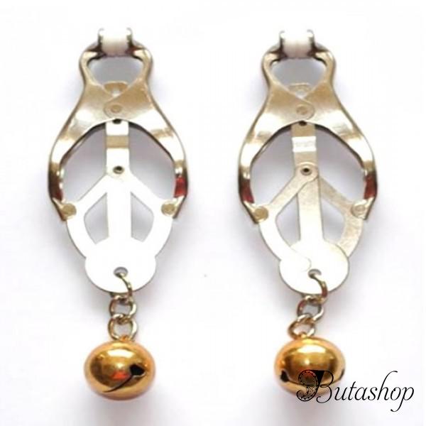 Элегантные золотистые серьги - www.butashop.com