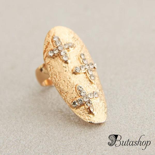РАСПРОДАЖА! Золотистое кольцо - Ноготок - www.butashop.com