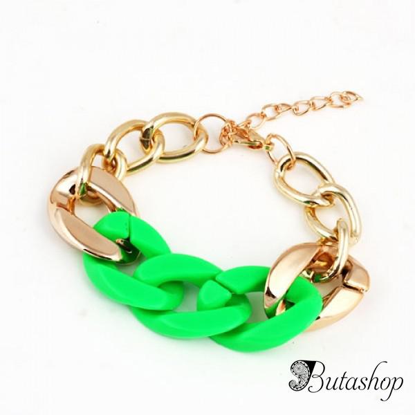 РАСПРОДАЖА! Золотистый браслет с яркими вплетениями - www.butashop.com