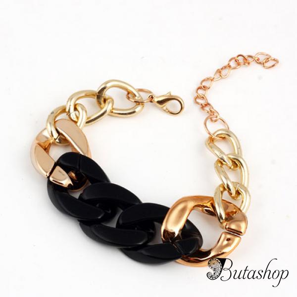 РАСПРОДАЖА! Золотистый браслет с яркими вплетениями - www.butashop.com