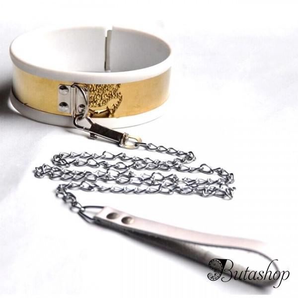 Ошейник в золотом цвете Steel Neck Collar Adjustable - www.butashop.com