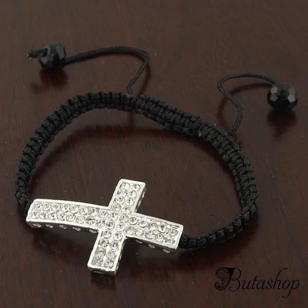 РАСПРОДАЖА! Плетеный браслет с крестиком - www.butashop.com