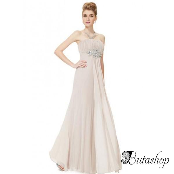 РАСПРОДАЖА! Платье без бретель с украшение из камней - www.butashop.com