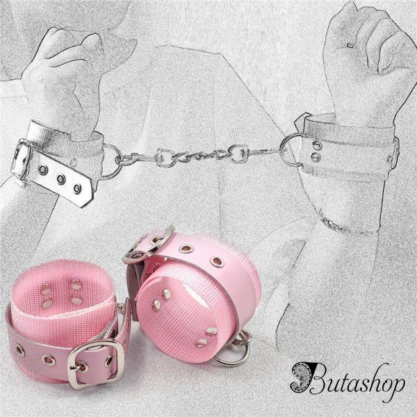 Розовые наручники на цепочке - www.butashop.com