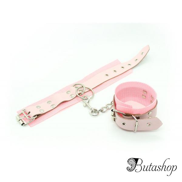 Розовые наручники на цепочке - www.butashop.com
