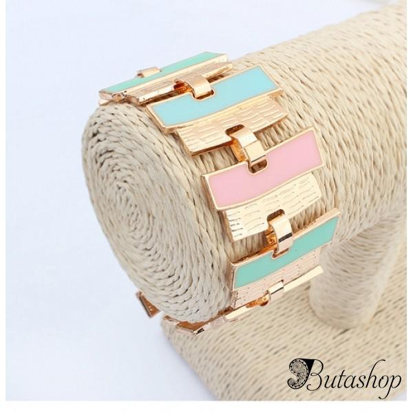 РАСПРОДАЖА! Браслет с прямоугольными звеньями - www.butashop.com