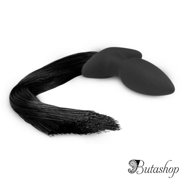 Silicone Anal Plug with Pony Tail - www.butashop.com