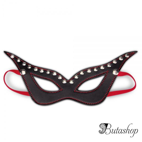 Кожаная карнавальная маска - www.butashop.com