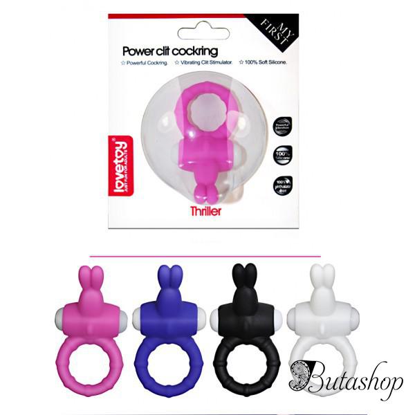 Эрекционное кольцо со стимулятором клитора Power Clit Cockring Thriller - www.butashop.com