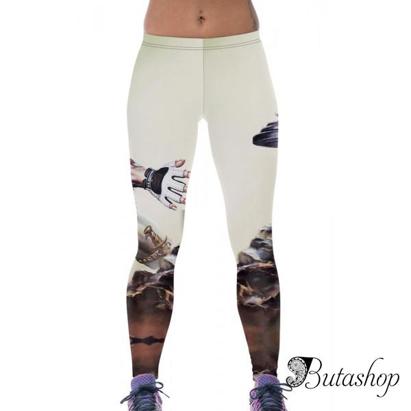 Леггинсы с принтом мужественного воина - www.butashop.com