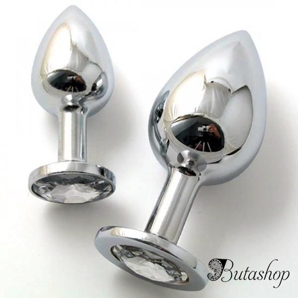 Анальная пробка с камнем под Сваровски, маленькая - www.butashop.com
