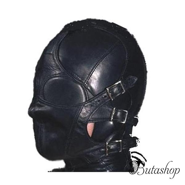 Кожаная маска с ремнями на лице - www.butashop.com