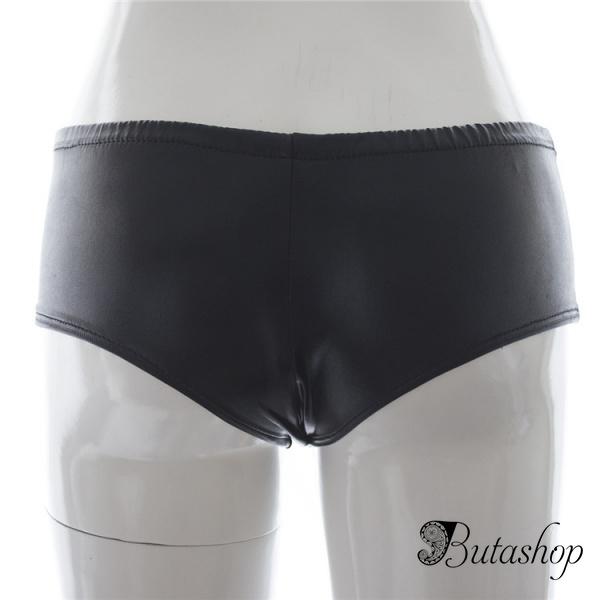 Черные виниловые трусики - www.butashop.com