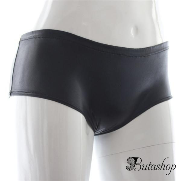 Черные виниловые трусики - www.butashop.com