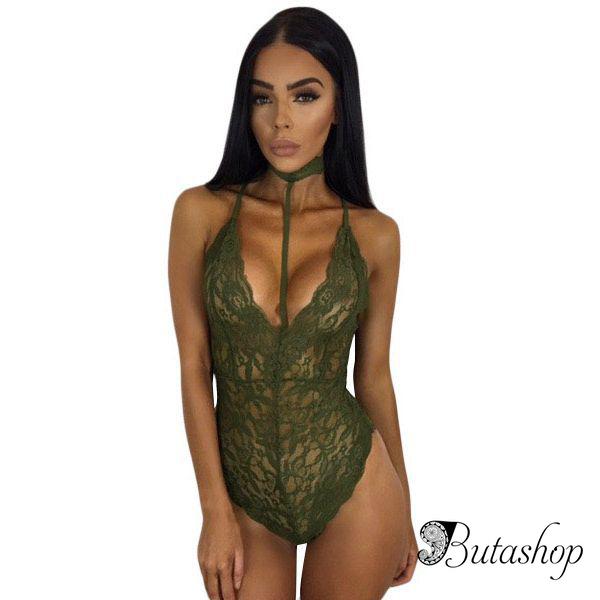 Тедди цвета милитари с чокером - www.butashop.com