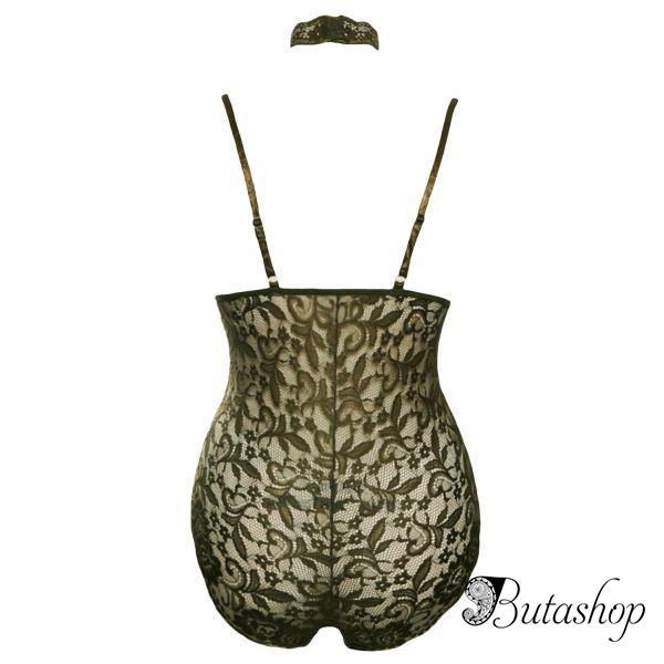 Тедди цвета милитари с чокером - www.butashop.com