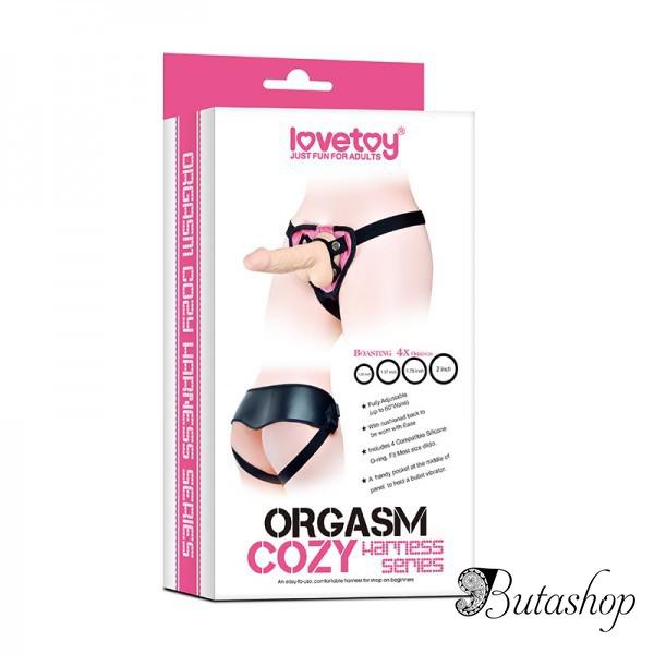 Черный пояс Харнесс для фиксации насадок при помощи колец - www.butashop.com