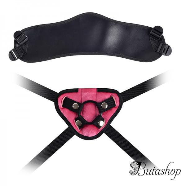 Черный пояс Харнесс для фиксации насадок при помощи колец - www.butashop.com