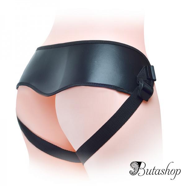 Черный пояс Харнесс для фиксации насадок при помощи колец - www.butashop.com