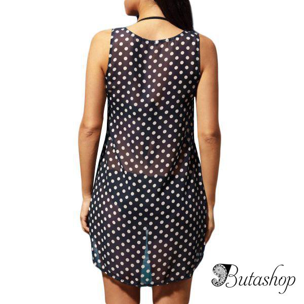 Монохромное пляжное платье из шифона - www.butashop.com