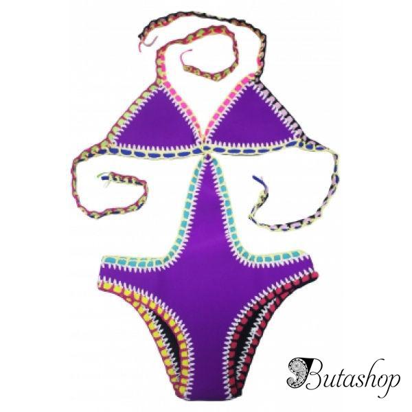 Фиолетовый купальник из неопрена - www.butashop.com