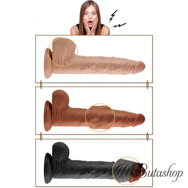 Рельефный вибратор-реалистик на присоске Real Extreme - 24 см - www.butashop.com