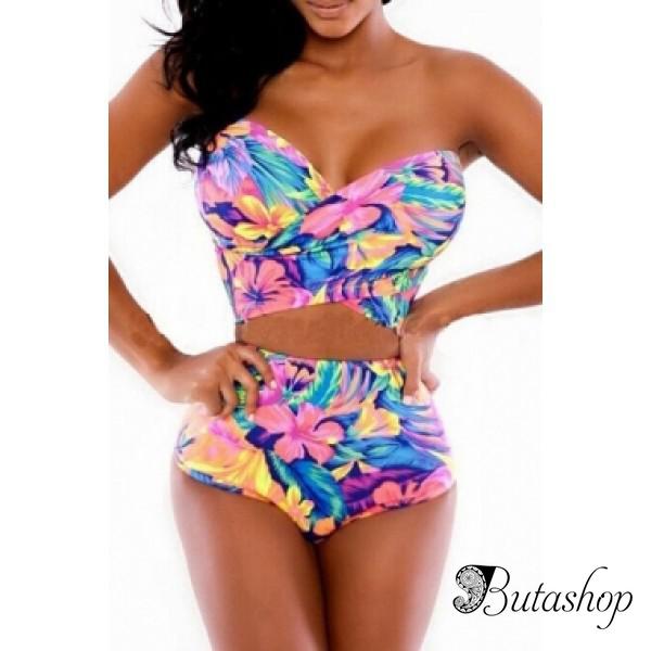 Яркий цветочный купальник - www.butashop.com