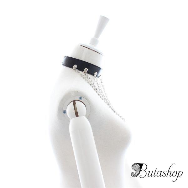 Ошейник БДСМ с цепочками - www.butashop.com