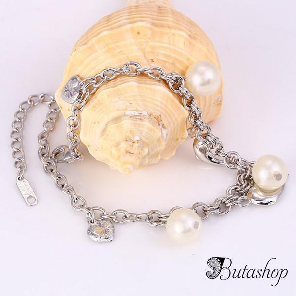 РАСПРОДАЖА! Модный браслет Xuping серебреный с камушками - www.butashop.com