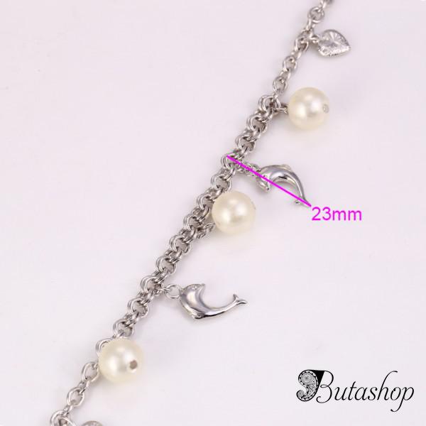 РАСПРОДАЖА! Модный браслет Xuping серебреный с камушками - www.butashop.com