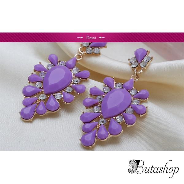 РАСПРОДАЖА! Фиолетовые серьги - www.butashop.com