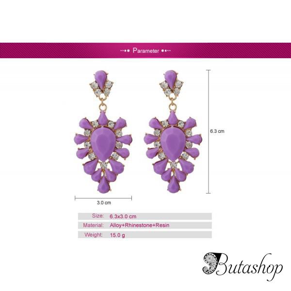 РАСПРОДАЖА! Фиолетовые серьги - www.butashop.com