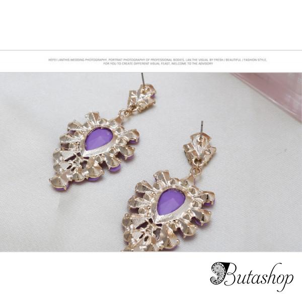 РАСПРОДАЖА! Фиолетовые серьги - www.butashop.com