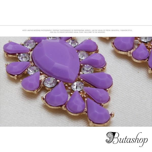 РАСПРОДАЖА! Фиолетовые серьги - www.butashop.com