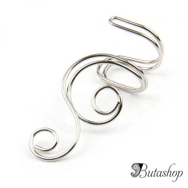 РАСПРОДАЖА! Серебристые клипсы в стиле панк - www.butashop.com