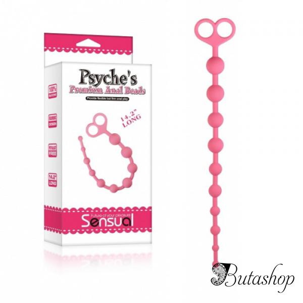 Розовая анальная цепочка Psyche s - www.butashop.com