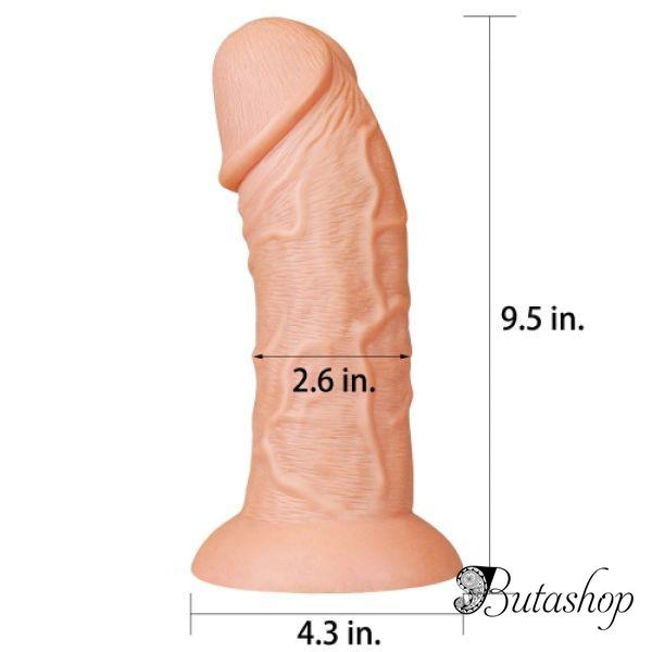 9.5 Realistic Curved Dildo - www.butashop.com