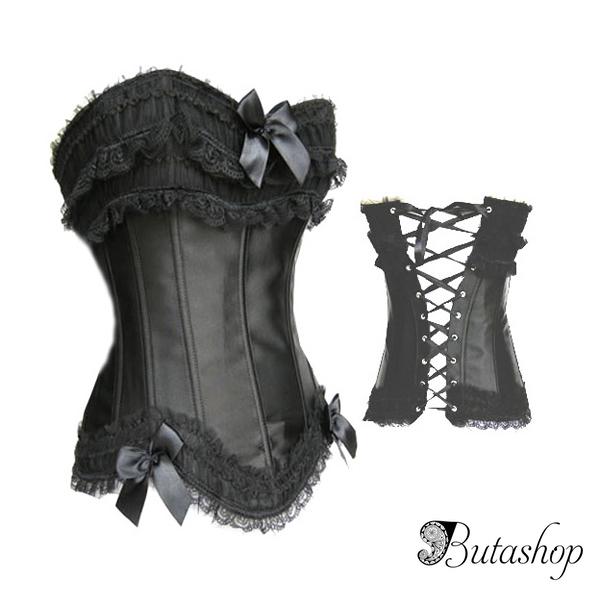 Корсет с мелким кружевом и бантиками - www.butashop.com