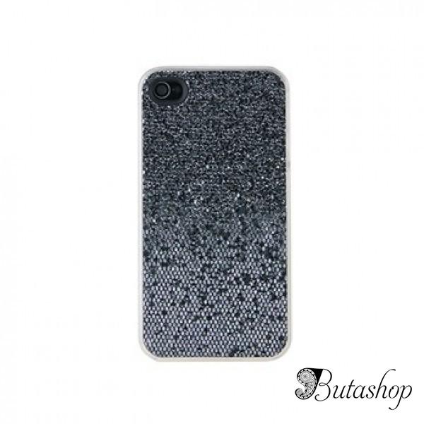 РАСПРОДАЖА! Блестящий пластиковый чехол для iPhone 4S (черный) - www.butashop.com