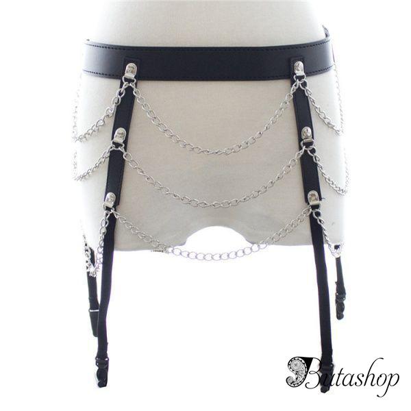 Портупея на бедра с цепочками - www.butashop.com
