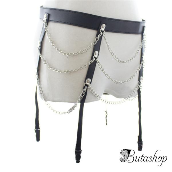 Портупея на бедра с цепочками - www.butashop.com