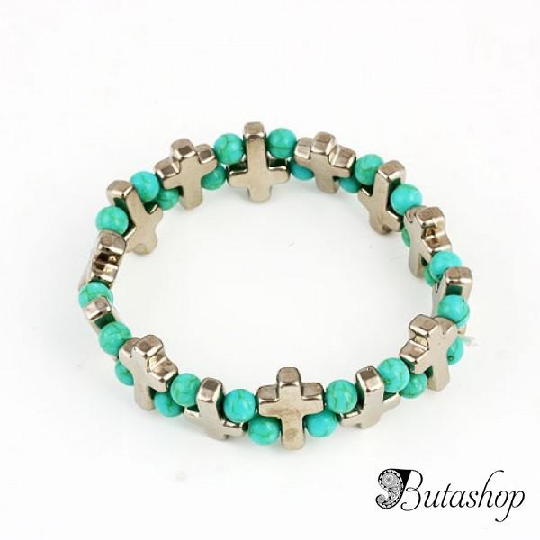 РАСПРОДАЖА! Браслет с бусинами и крестиками - www.butashop.com