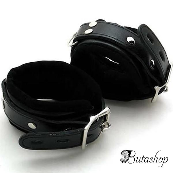 Черные кожаные наножники с внутренней подкладкой - www.butashop.com