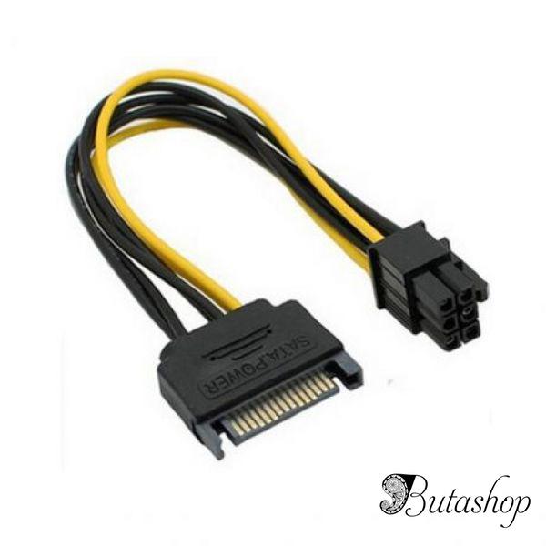 РАСПРОДАЖА! Кабель питания для видеокарт Value ATX 6pin - SATA 15pin 20 см - www.butashop.com