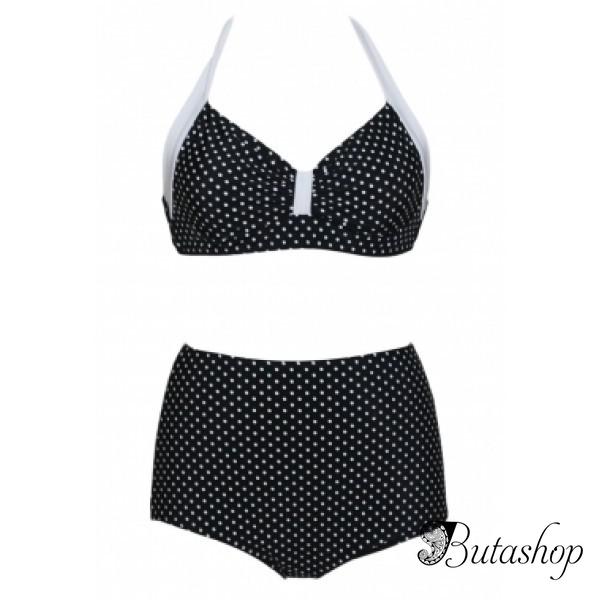 Купальник в горошек черный - www.butashop.com