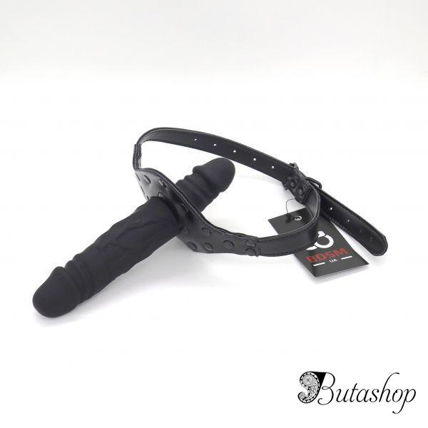 двойной кляп с силиконовыми пенисами - www.butashop.com