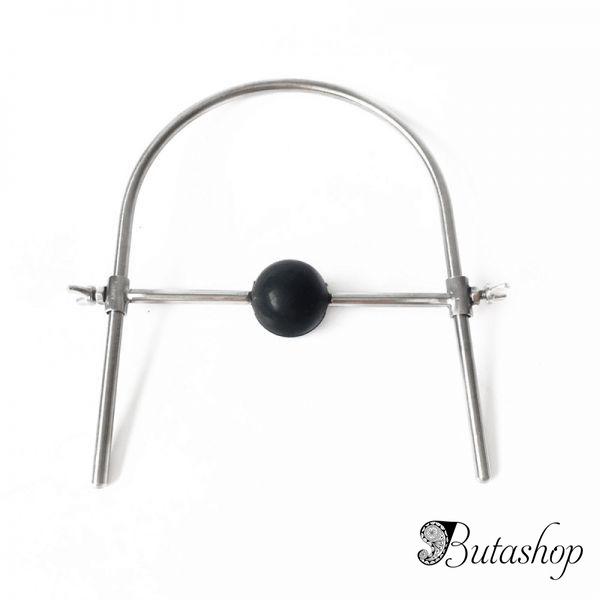 Кляп из стального прута с силиконовым шариком - www.butashop.com