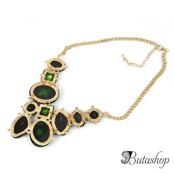 РАСПРОДАЖА! Ожерелье с большими камнями, голубое - www.butashop.com
