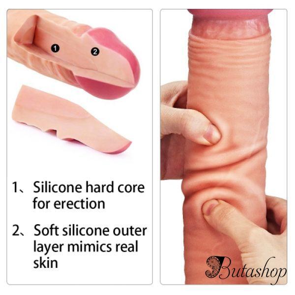 12 Dual Layer Liquid Silicone Cock - www.butashop.com